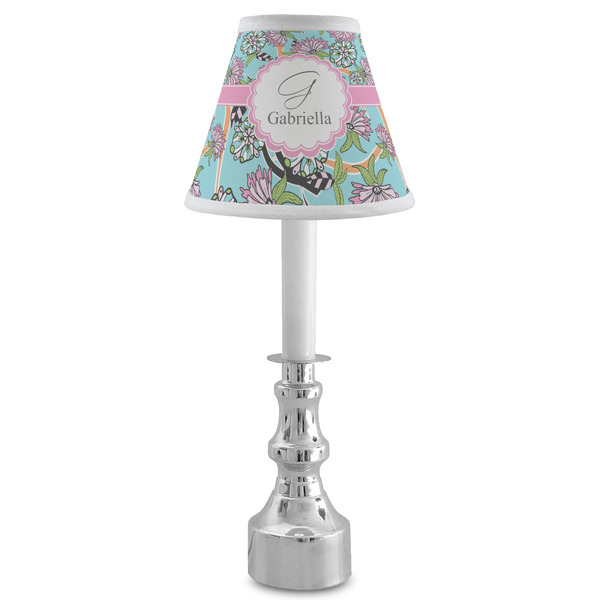 Summer Flowers Small Chandelier Lamp - LIFESTYLE (on candle stick)