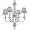 Summer Flowers Small Chandelier Shade - LIFESTYLE (on chandelier)