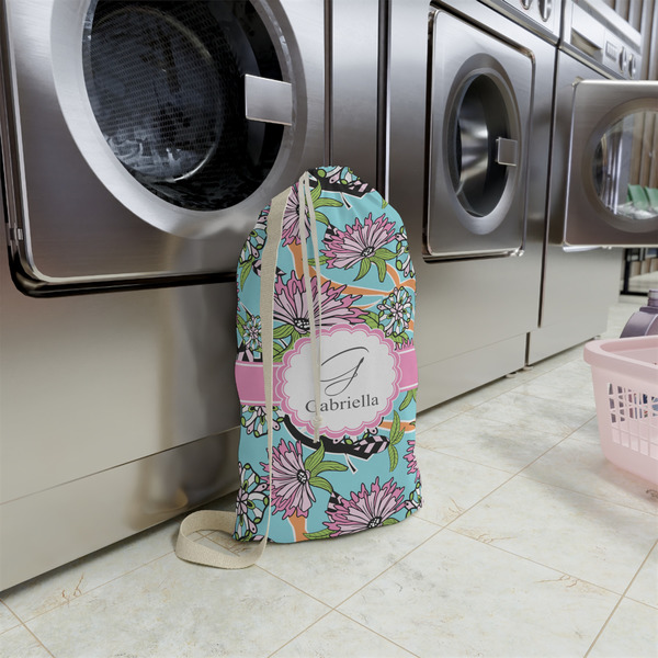 Summer Flowers Small Landry Bag - In Context