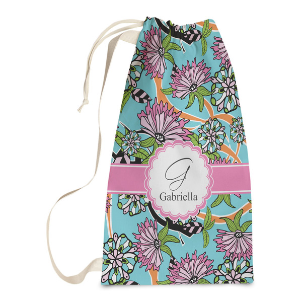 Custom Summer Flowers Laundry Bags - Small (Personalized)