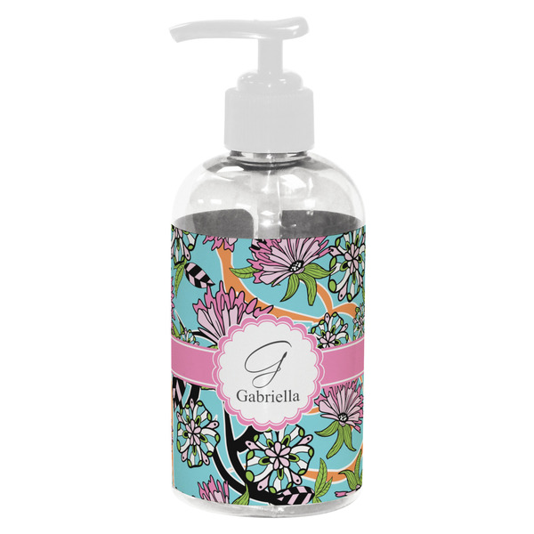 Summer Flowers Small Liquid Dispenser (8 oz) - White