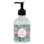 Summer Flowers Glass Soap & Lotion Bottle - Single Bottle (Personalized)