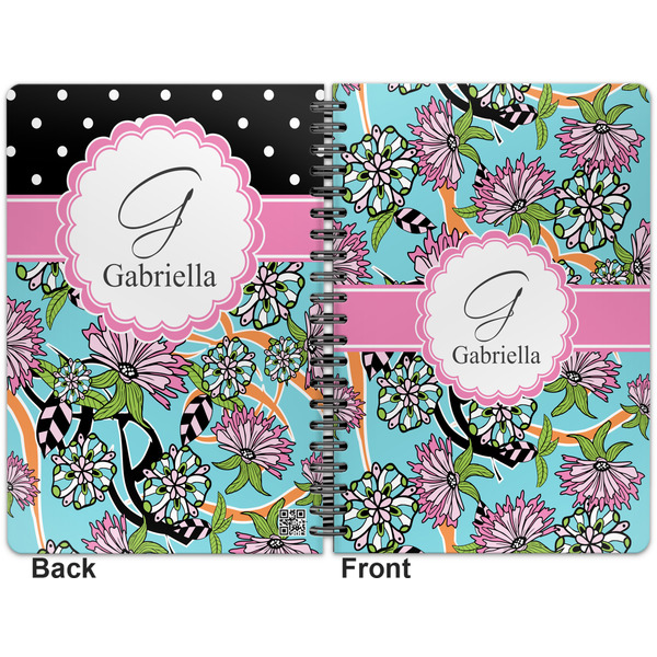 Summer Flowers Spiral Journal 7 x 10 - Apvl