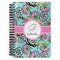 Summer Flowers Spiral Notebook - 7x10 w/ Name and Initial