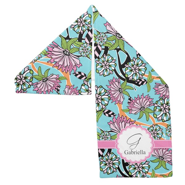 Summer Flowers Sports Towel Folded - Both Sides Showing