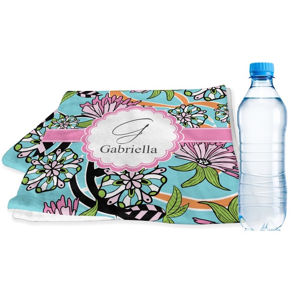 Custom Summer Flowers Sports & Fitness Towel (Personalized)
