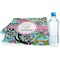 Summer Flowers Sports Towel Folded with Water Bottle