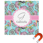 Summer Flowers Square Car Magnet - 6" (Personalized)