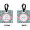 Summer Flowers Square Luggage Tag (Front + Back)