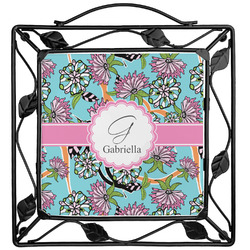 Summer Flowers Square Trivet (Personalized)