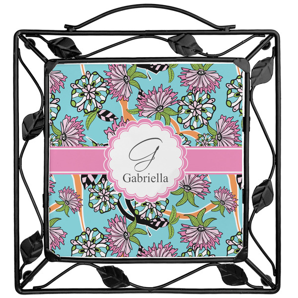 Custom Summer Flowers Square Trivet (Personalized)