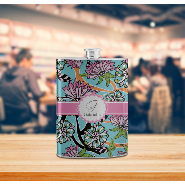 Summer Flowers Stainless Steel Flask - LIFESTYLE 2