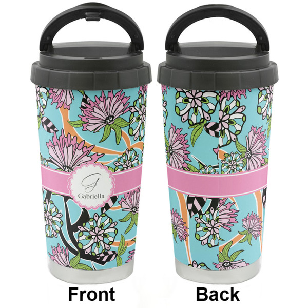 Summer Flowers Stainless Steel Travel Cup - Apvl