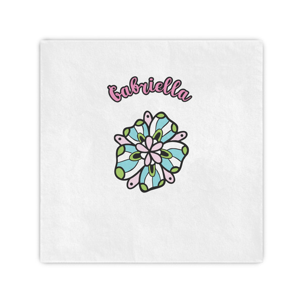 Custom Summer Flowers Standard Cocktail Napkins (Personalized)