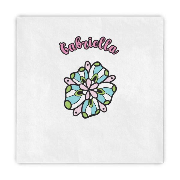 Custom Summer Flowers Standard Decorative Napkins (Personalized)