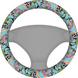 Summer Flowers Steering Wheel Cover (Personalized)