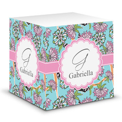 Summer Flowers Sticky Note Cube (Personalized)
