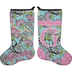Summer Flowers Holiday Stocking - Double-Sided - Neoprene (Personalized)