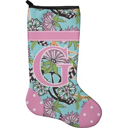 Summer Flowers Holiday Stocking - Single-Sided - Neoprene (Personalized)