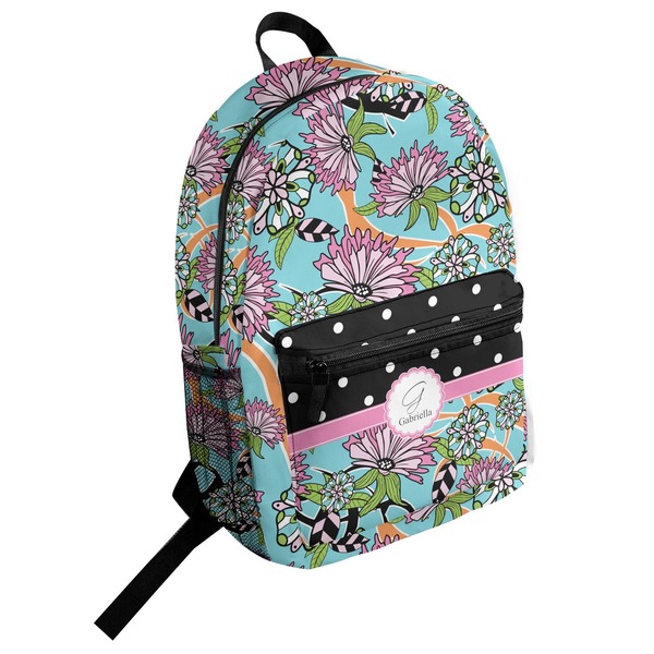 Custom Summer Flowers Student Backpack (Personalized)
