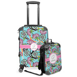 Summer Flowers Kids 2-Piece Luggage Set - Suitcase & Backpack (Personalized)