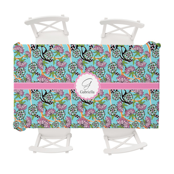 Custom Summer Flowers Tablecloth - 58"x102" (Personalized)