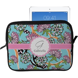 Summer Flowers Tablet Case / Sleeve - Large (Personalized)