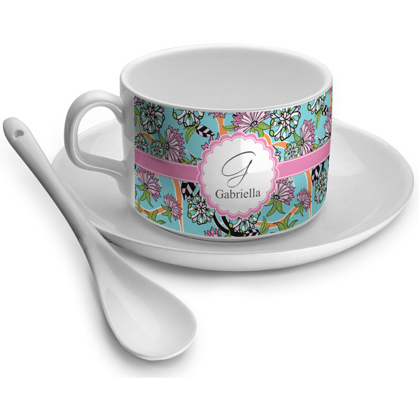 Custom Summer Flowers Tea Cup (Personalized)