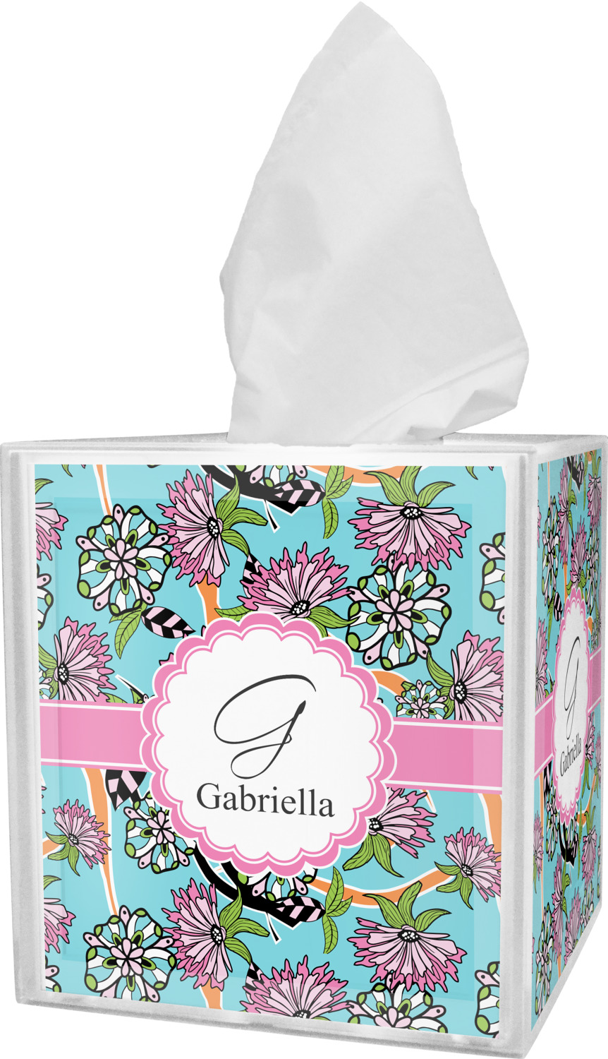Summer Flowers Tissue Box Cover (Personalized) YouCustomizeIt