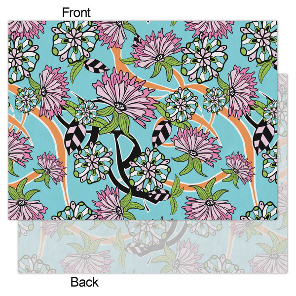 Summer Flowers Tissue Paper - Heavyweight - Large - Front & Back