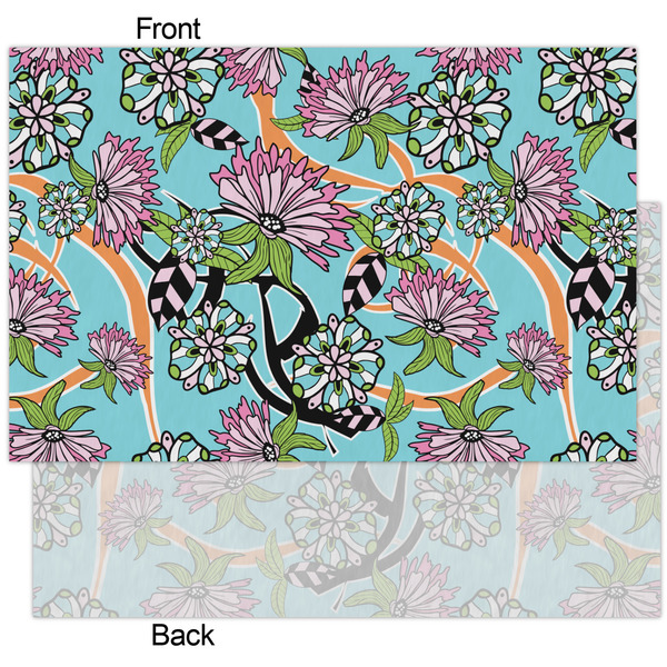 Summer Flowers Tissue Paper - Heavyweight - XL - Front & Back