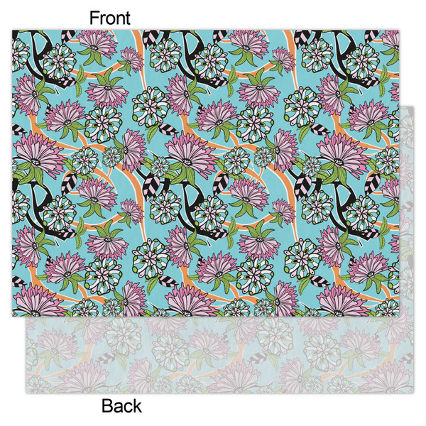 Summer Flowers Tissue Paper - Lightweight - Large - Front & Back
