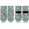 Summer Flowers Toddler Ankle Socks - Double Pair - Front and Back - Apvl