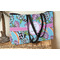 Summer Flowers Tote w/Black Handles - Lifestyle View