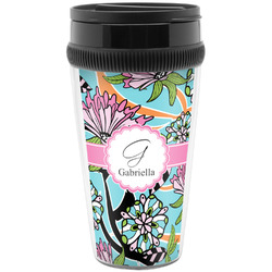 Summer Flowers Acrylic Travel Mug without Handle (Personalized)