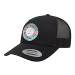 Summer Flowers Trucker Hat - Black (Personalized)