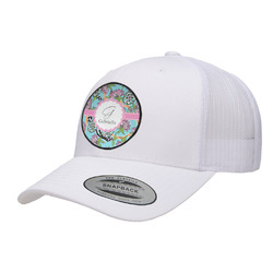 Summer Flowers Trucker Hat - White (Personalized)