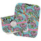 Summer Flowers Two Rectangle Burp Cloths - Open & Folded