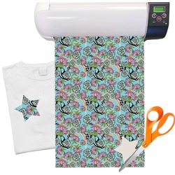 Summer Flowers Heat Transfer Vinyl Sheet (12"x18")