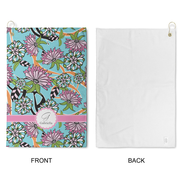 Summer Flowers Waffle Weave Golf Towel - Approval