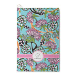Summer Flowers Waffle Weave Golf Towel (Personalized)