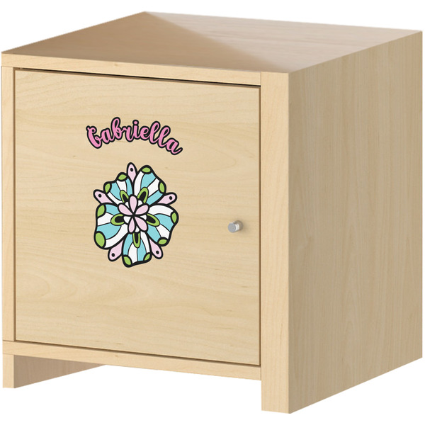 Summer Flowers Wall Graphic on Wooden Cabinet