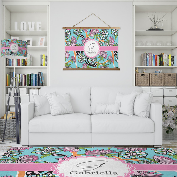 Summer Flowers Wall Hanging Tapestry - IN CONTEXT