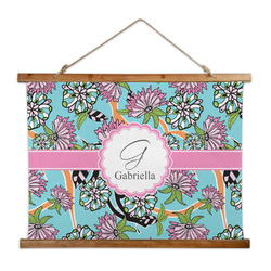 Summer Flowers Wall Hanging Tapestry - Wide (Personalized)