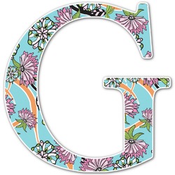 Summer Flowers Letter Decal - Custom Sizes (Personalized)