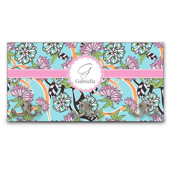 Custom Summer Flowers Wall Mounted Coat Rack (Personalized)