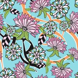 Summer Flowers Wallpaper & Surface Covering