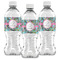 Summer Flowers Water Bottle Labels - Front View