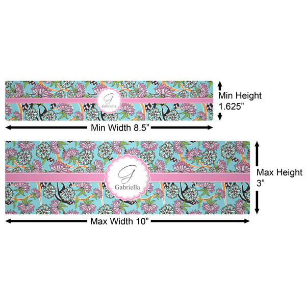 Summer Flowers Water Bottle Labels w/ Dimensions