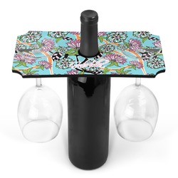 Summer Flowers Wine Bottle & Glass Holder (Personalized)
